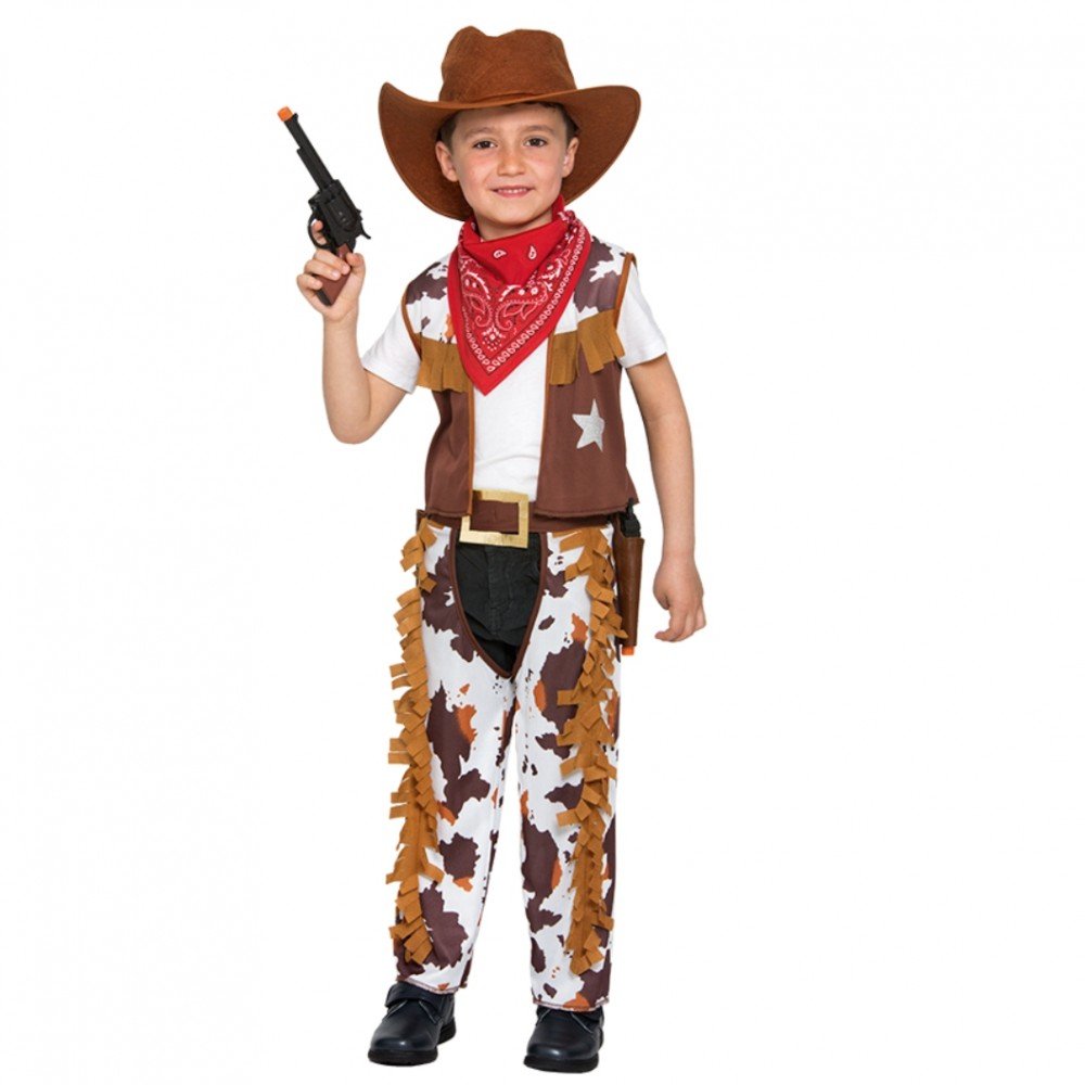 Fyasa 706383-T00 Disfraz de vaquero para 2-3 años, multicolor, pequeño