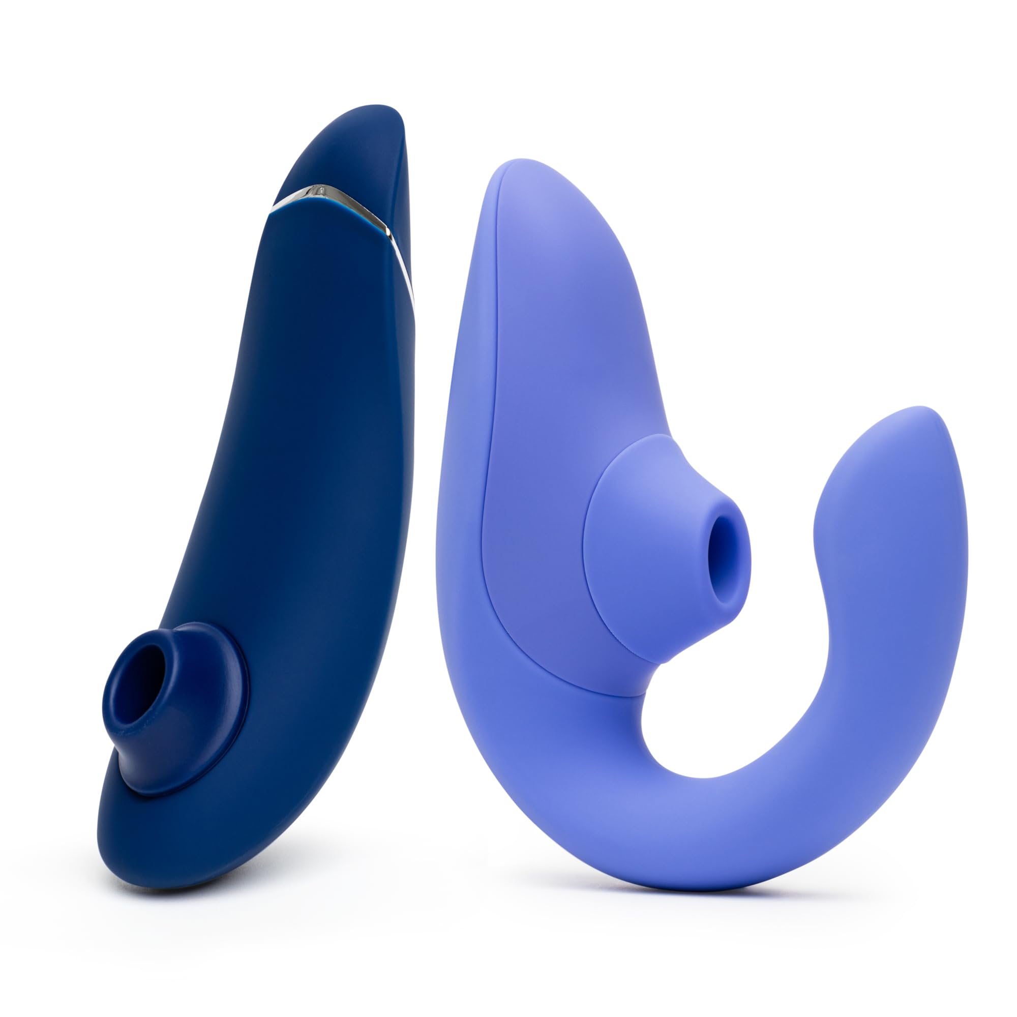 Womanizer Blend Blue Dual Stimulation Rabbit Vibrator Premium 2 Blue Pleasure Air Clitoris Sucker - Female Sex Toys