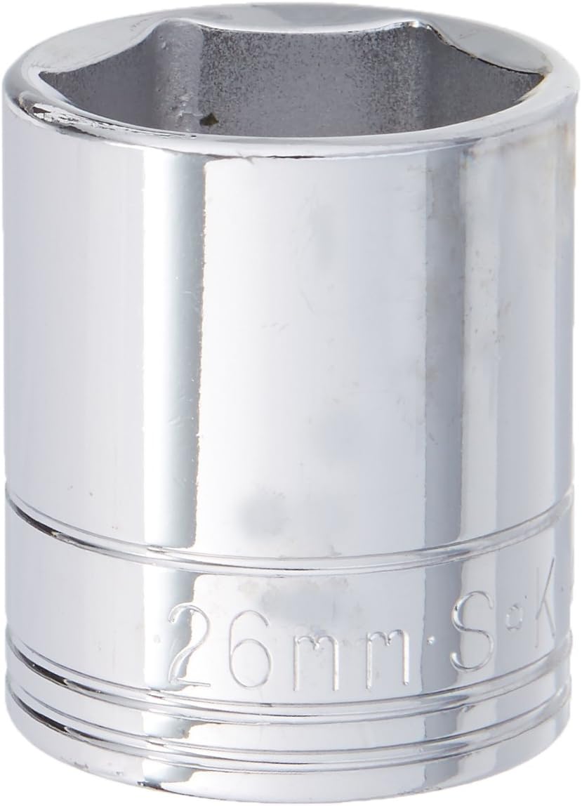SK Tools USA 1/2" Drive, 26MM, 6 Point, Standard Chrome Socket | 48226