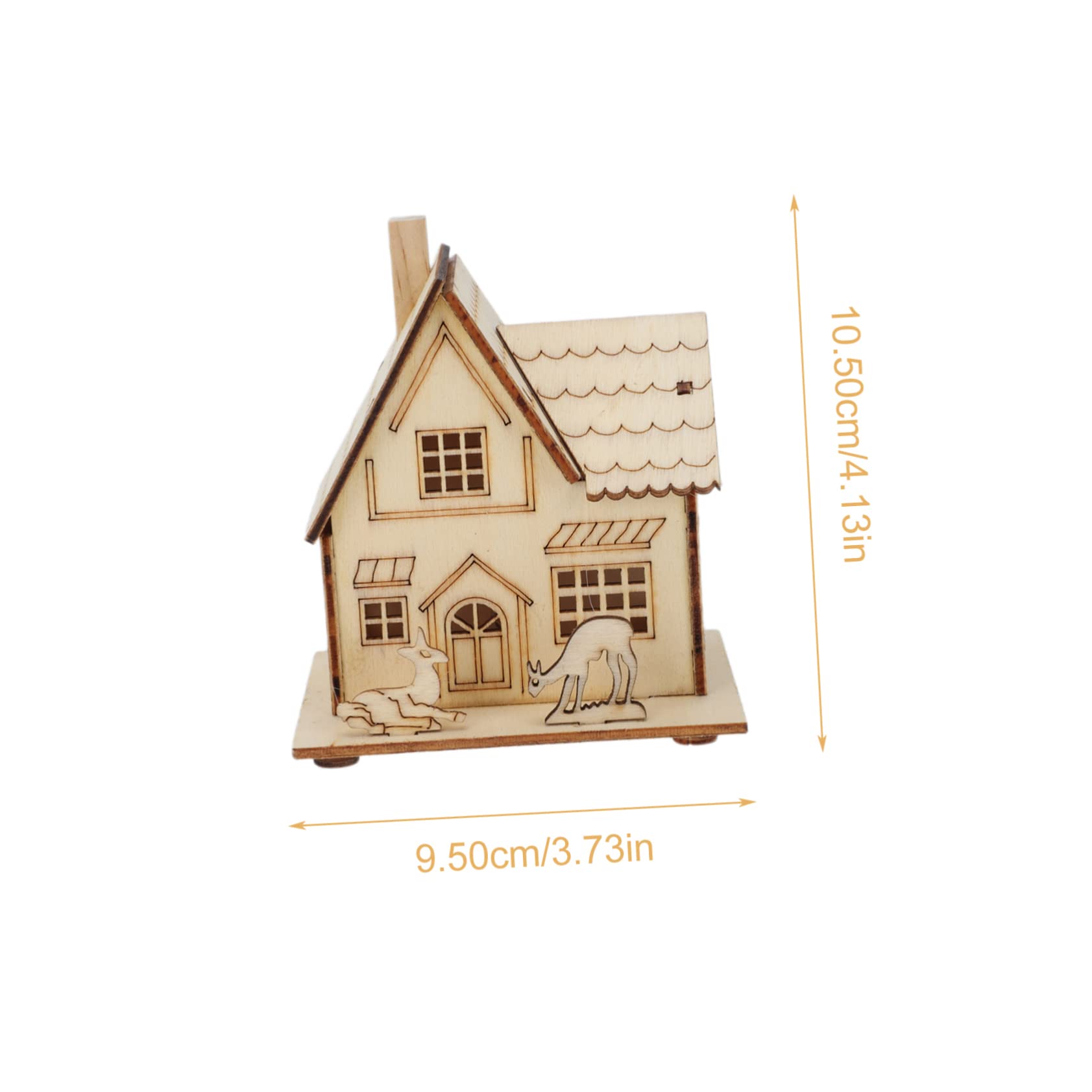 CORHAD Wooden Christmas House Led Lighted Village Decor Unfinished Decor Xmas Tree Pendant Luminous Home Present