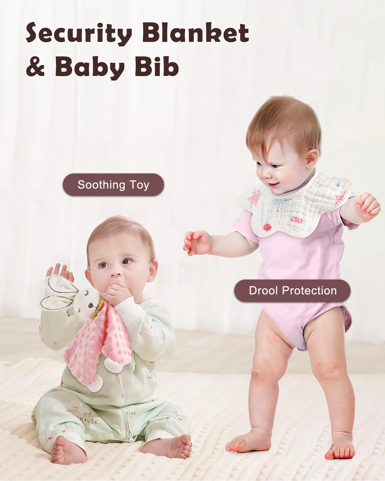 Lictin Set Regalo Neonato per Bambini e Bambine-neonata femmina regali,Regali Nascita con bavaglini, coperta di sicurezza per coniglietti, calzini, pietre miliari in legno, ecc. regali per bambine.