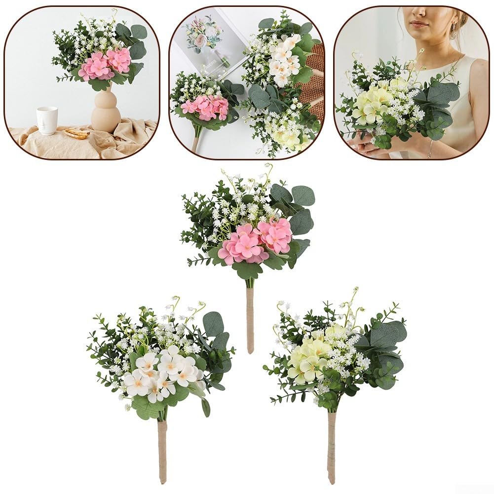 Künstliche Blumenstrauß Seide 40x25cm Realistisch(White)