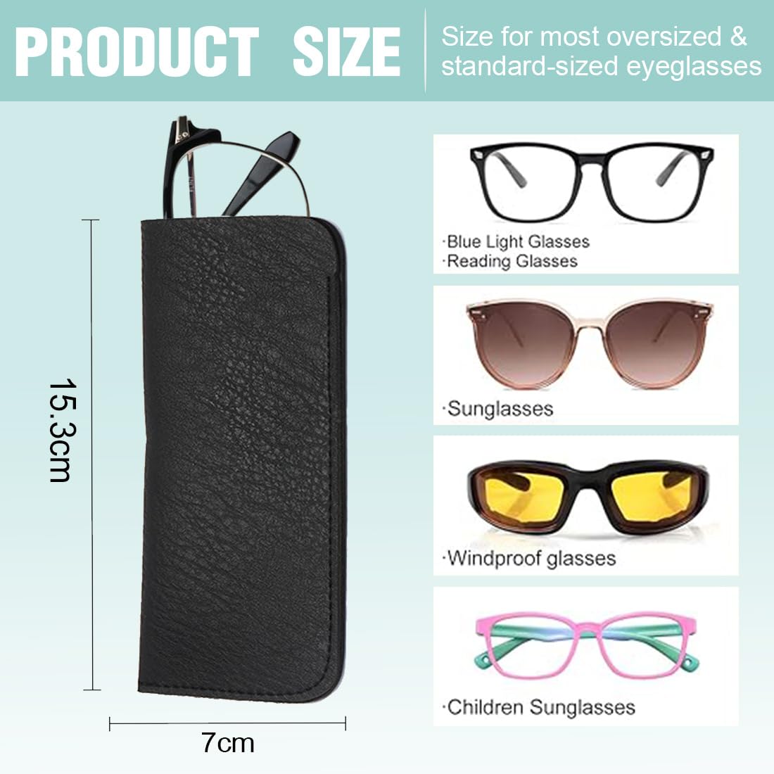 2 Custodie Per Occhiali In Pelle Morbida - Eleganti E Protettive Per Uomo E Donna - Foto 10