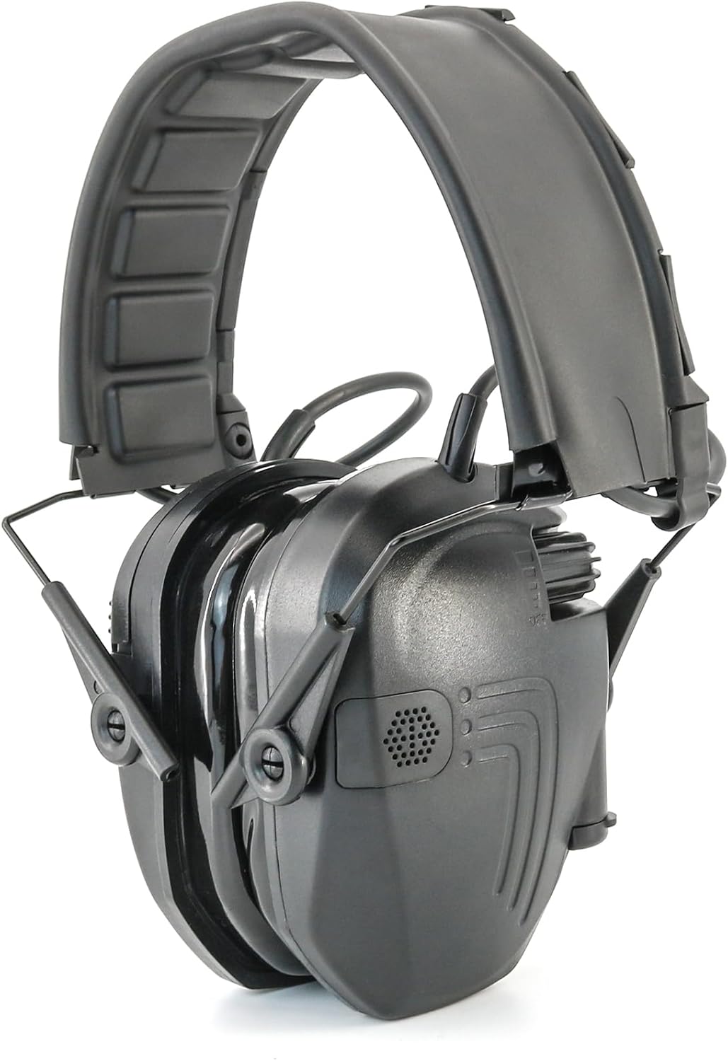 Hearing Protection Electronic Safety Earmuff NRR 23dB Noise Reduction with Gel EarPad for Outdoor Sports Shooting