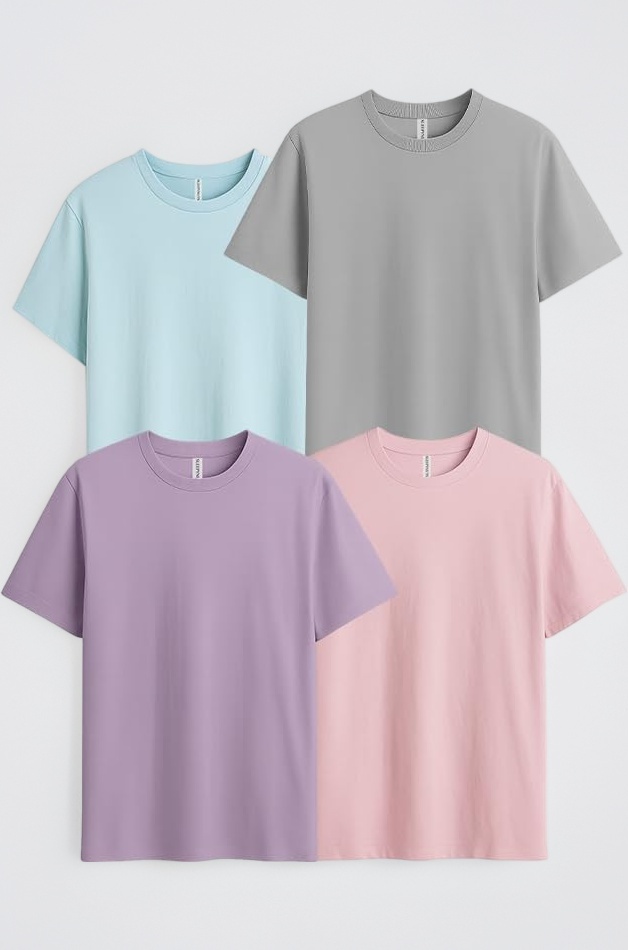 Men's Regular Fit Round Neck Half Sleeves Solid Casual Wear T-Shirt