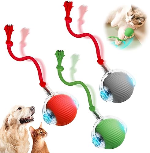 Miniatura 13 de 2026 Nuevos Juguetes Interactivos para Gatos y Perros de Interior - Alivio del Aburrido para Gatitos y Cachorros (Rojo) Rojo,Verde,Gris,gris+verde