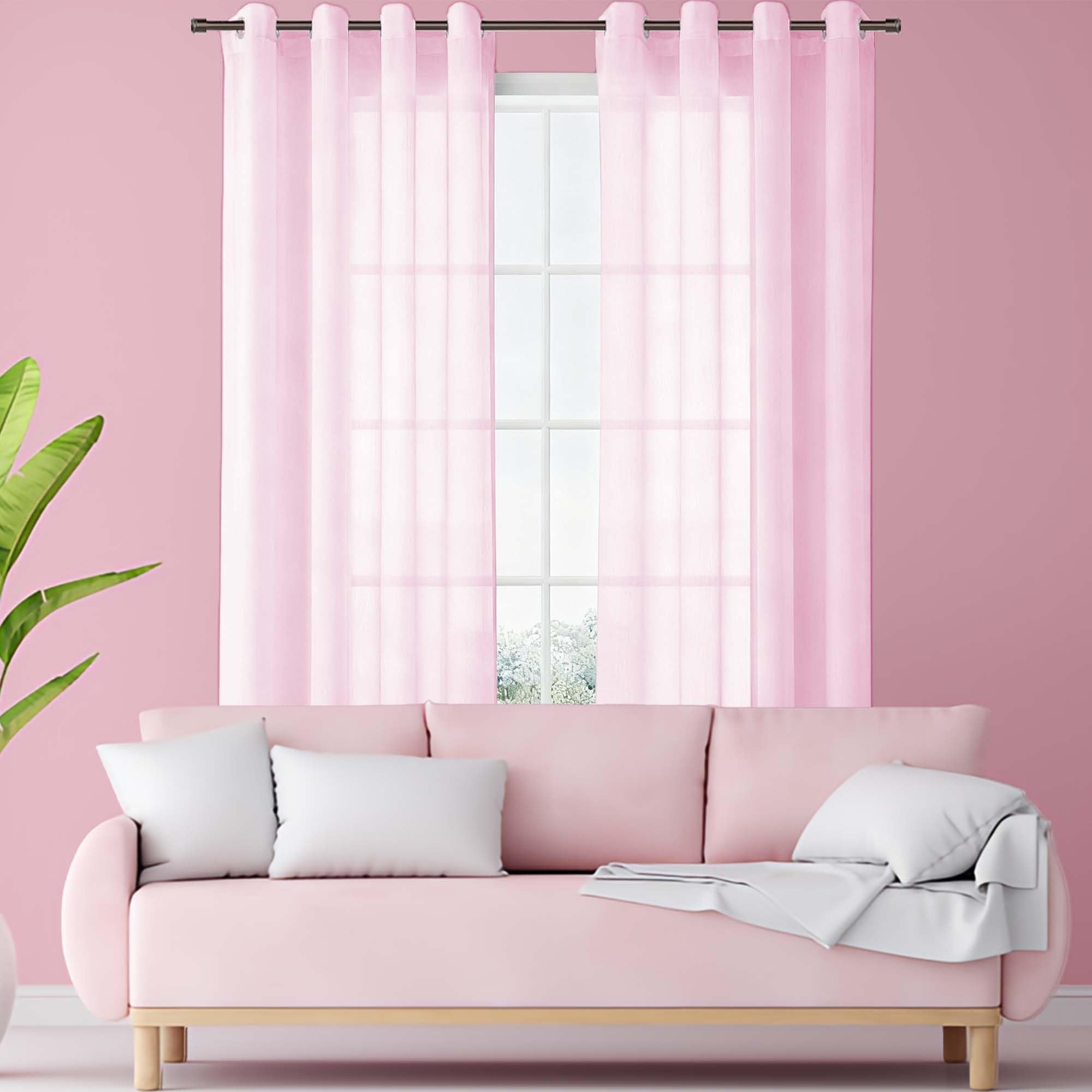 Rideau voile 250x250 rose : finis les vis-à-vis sombres dans le salon