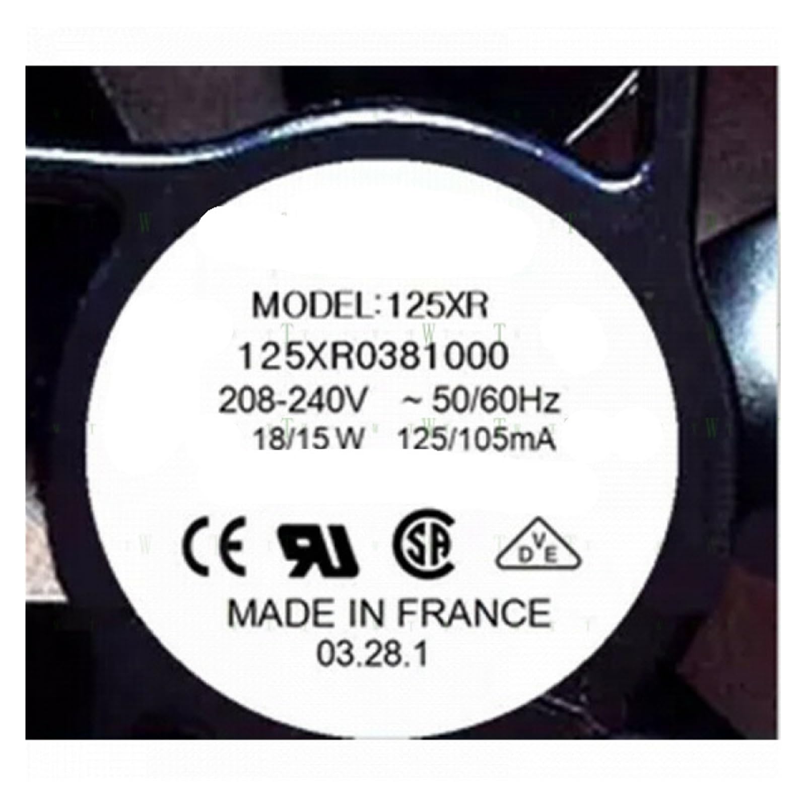 GJEXXPTST 12038 12CM 125XR0381000 AC208-240V 18/15W Fan