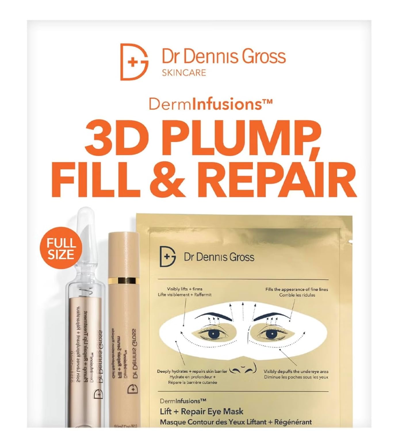 Dr Dennis Gross DermInfusions Discovery Kit: Plump, Fill & Repair Skincare Set Dr Dennis Gross DermInfusions Discovery Kit: Plump, Fill & Repair Skincare Set