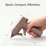 Tilswall Cordless Hot Glue Applicator, Fast Preheating with 2000mAh Built-in Battery Hot Melt Glue Gun, 20 Premium Glue Sticks, Mini Glue Gun Ideal for Crafts, DIY Gift, Repairs Dark Brown