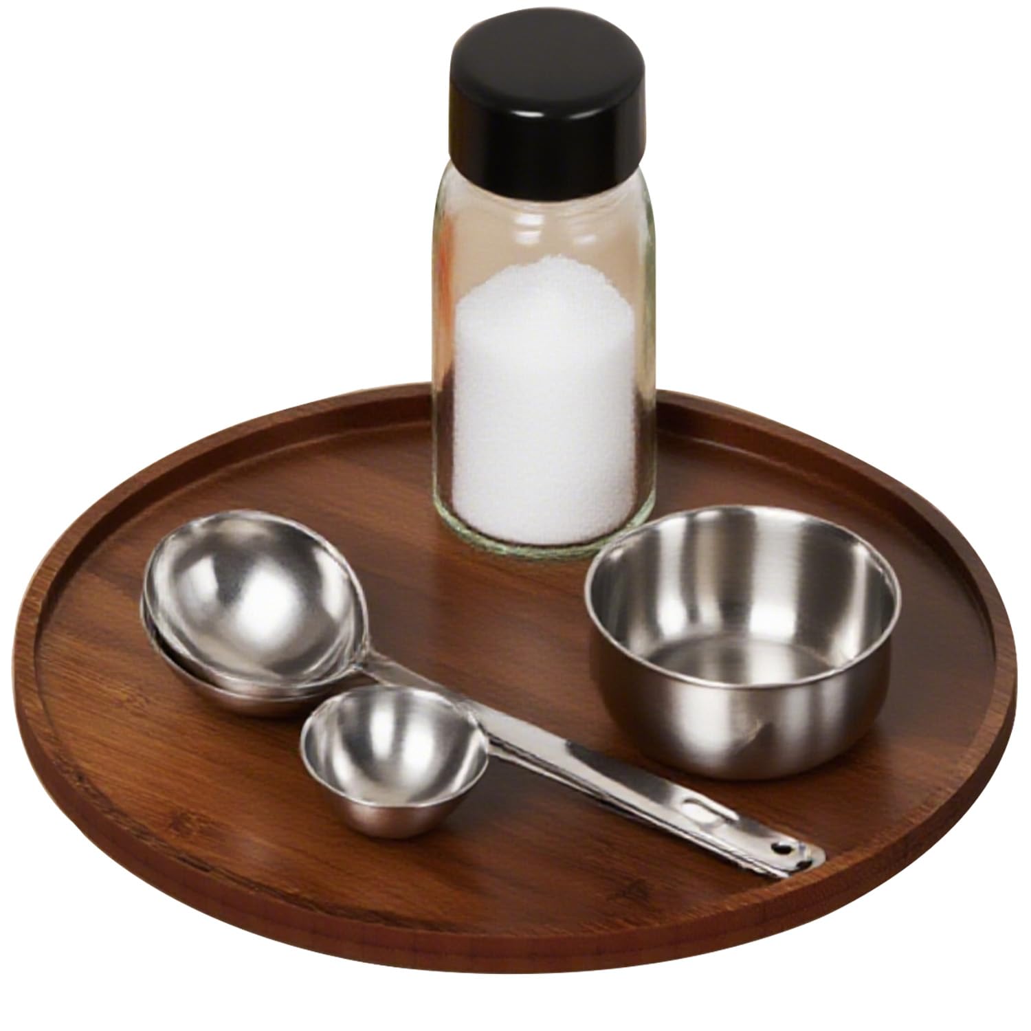 Étagère à épices Lazy Susan en bambou – Plateau tournant à 360° pour cuisine, garde-manger, armoire et comptoir – Armoire multifonction Stora (33 x 33 cm)