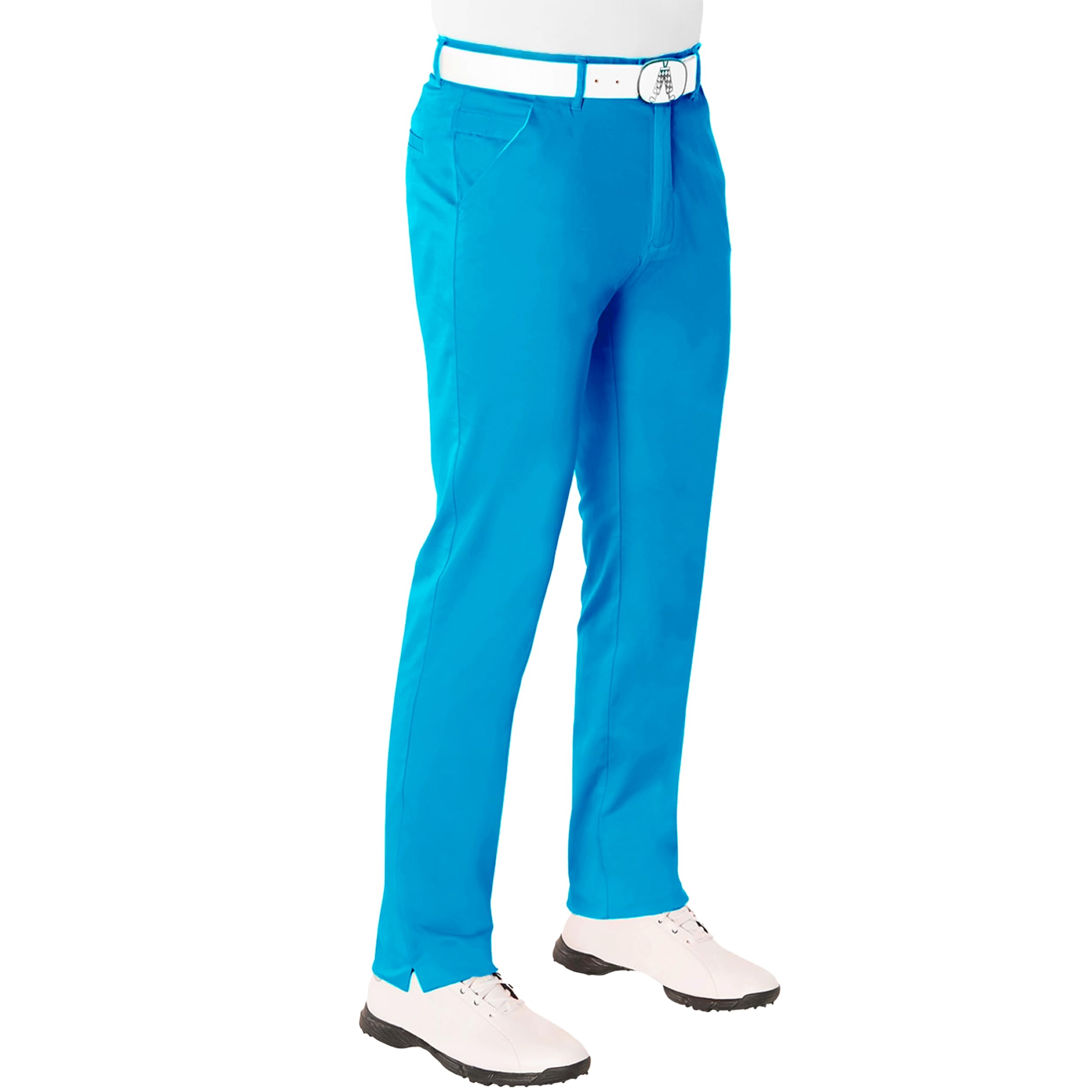 Royal & Awesome Men's Why So Blue Blue Golf Trousers For Slim Fit, Golf Trousers, Funky Golf Trousers, Golf Chinos For