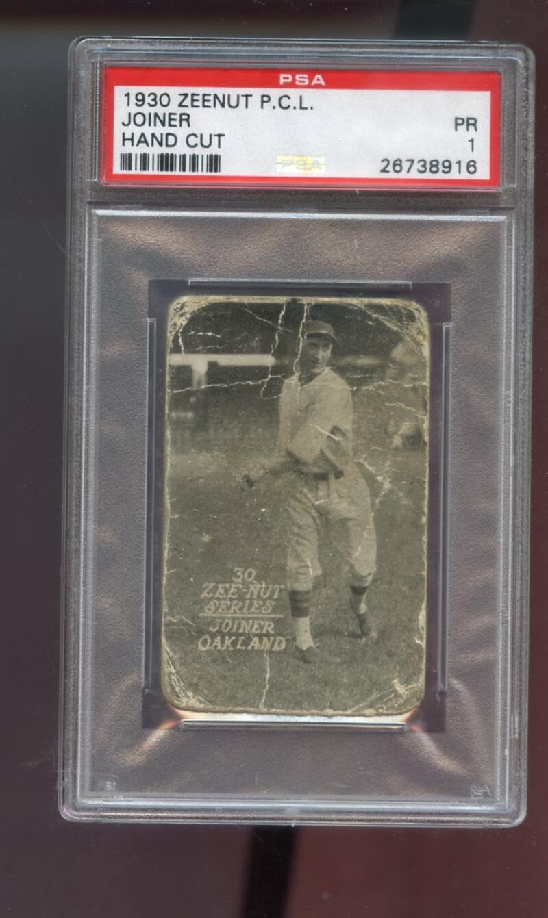 1930 Zeenut Zeenuts Roy Joiner PSA 1 Graded Baseball Card Pacific Coast League PCL P.C.L. Oakland Oaks
