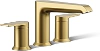 Kohler Hint T25740-4-2MB Two-Handle Deck-Mount Bath Faucet Trim, Vibrant Brushed Moderne Brass