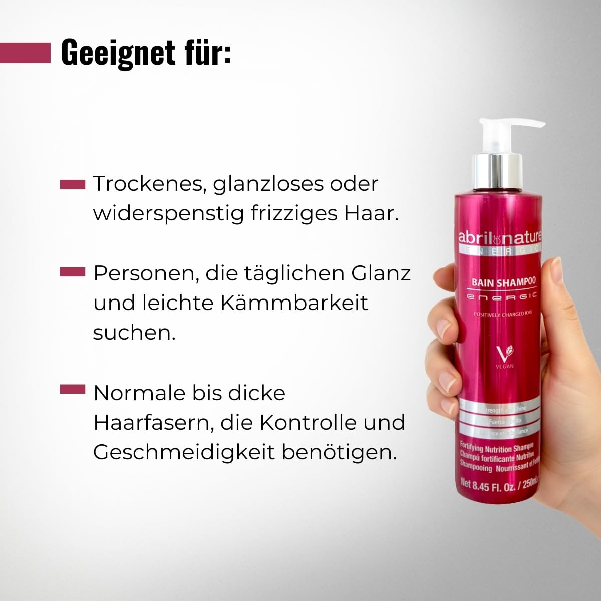 abril et nature - Energic - Haarmaske - Glättet und spendet Feuchtigkeit mit positiven Ionen - Beseitigt statische Aufladung und Frizz - Stellt Vitalität und Glanz wieder her - 1000 ml