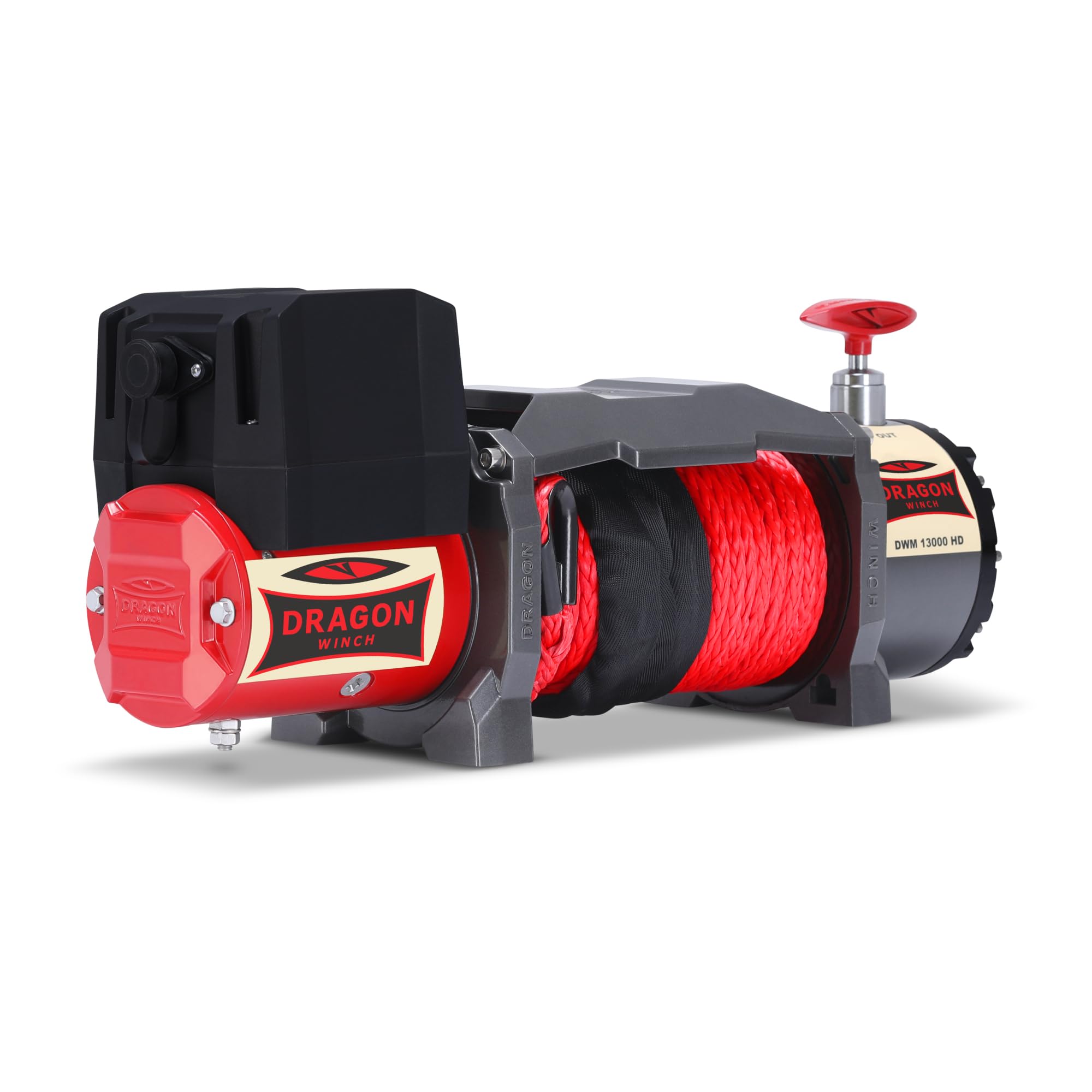 Dragon Winch Verricello Elettrico 24V Maverick 13000 lbs / 5897 kg Cavo in Sintetico 20m Verricello per Auto e Carro Attrezzi incluso telecomando senza fili + argano accessori | Impermeabile IP67