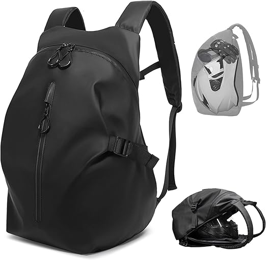 Motorcycle Backpack - Waterproof Helmet Backpack for Men, Travel