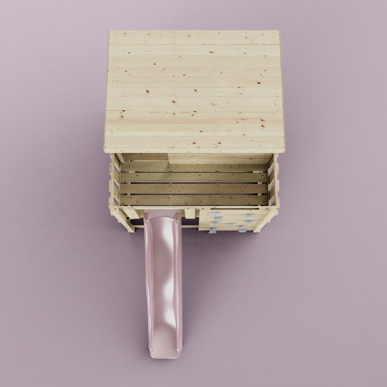 PolarPlay Stelzenhaus Polarstern aus Holz in Rosa
