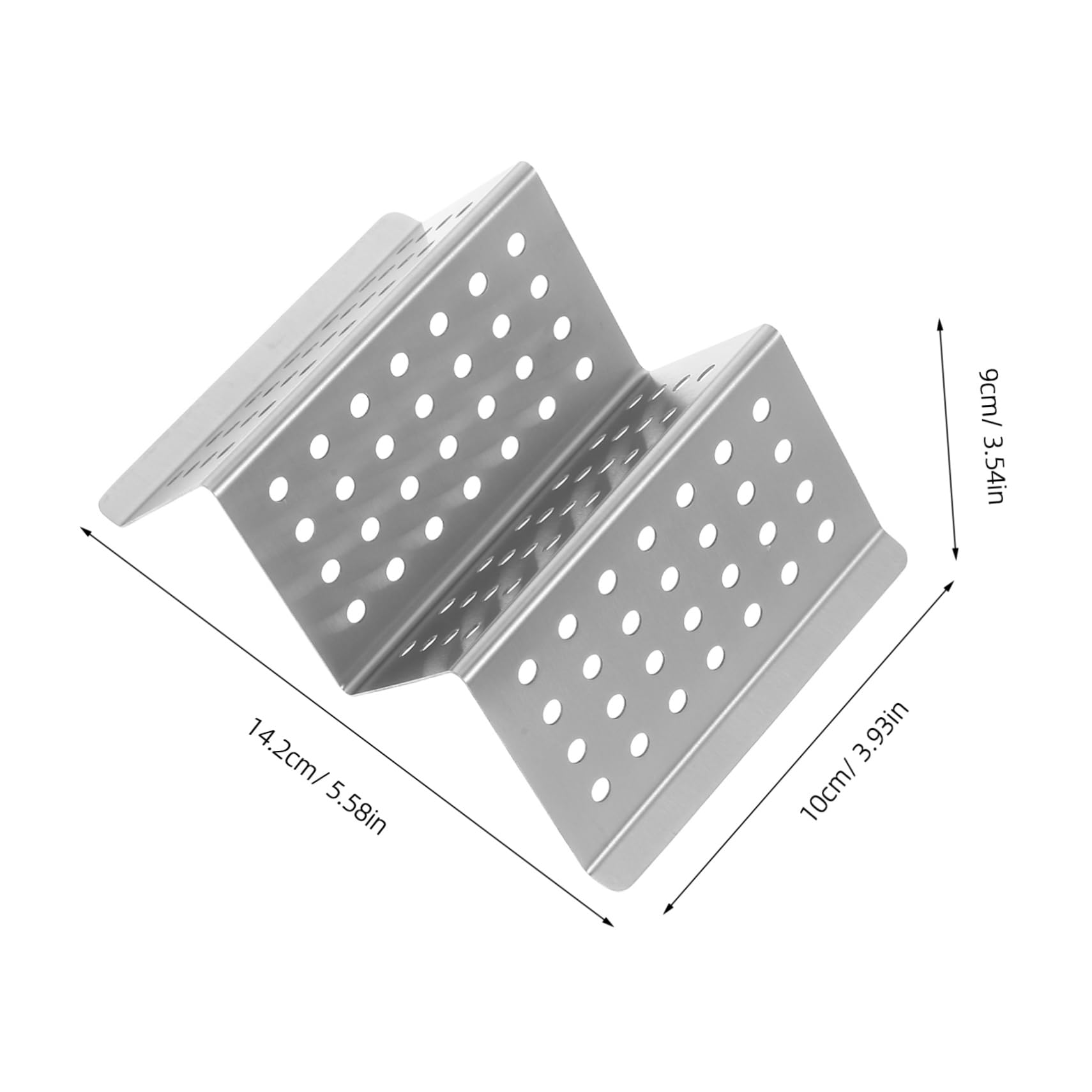 Ciieeo Stainless Steel Taco Rack Stand Wave Design Tortilla Holder for Frying Sushi Sashimi More for Home Cooking Professional Restaurants