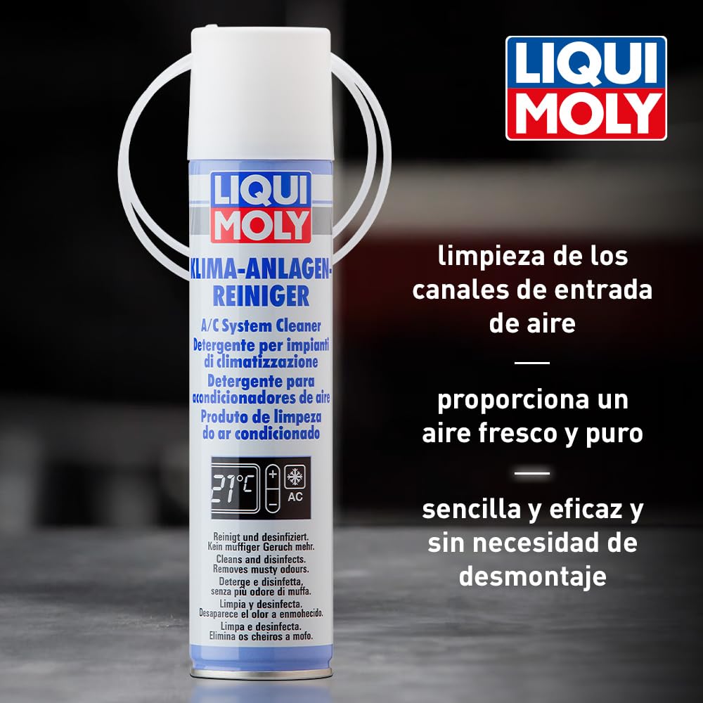 LIQUI MOLY Detergente para acondicionadores de aire (Spray) | 250 ml | Mantenimiento del sistema climático | 4087