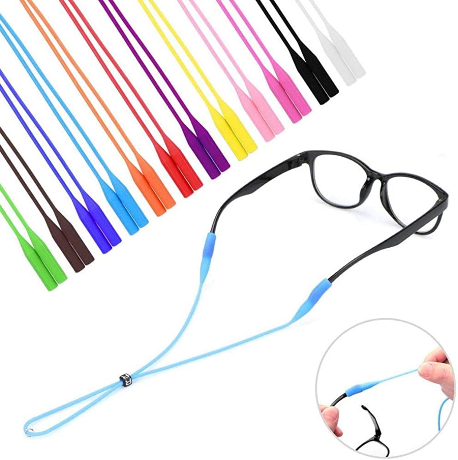 REVAHI Sangle de Lunettes de Soleil réglables Retenues de Lunettes de Sport Support de Cordon de Lunettes Anti-dérapant pour