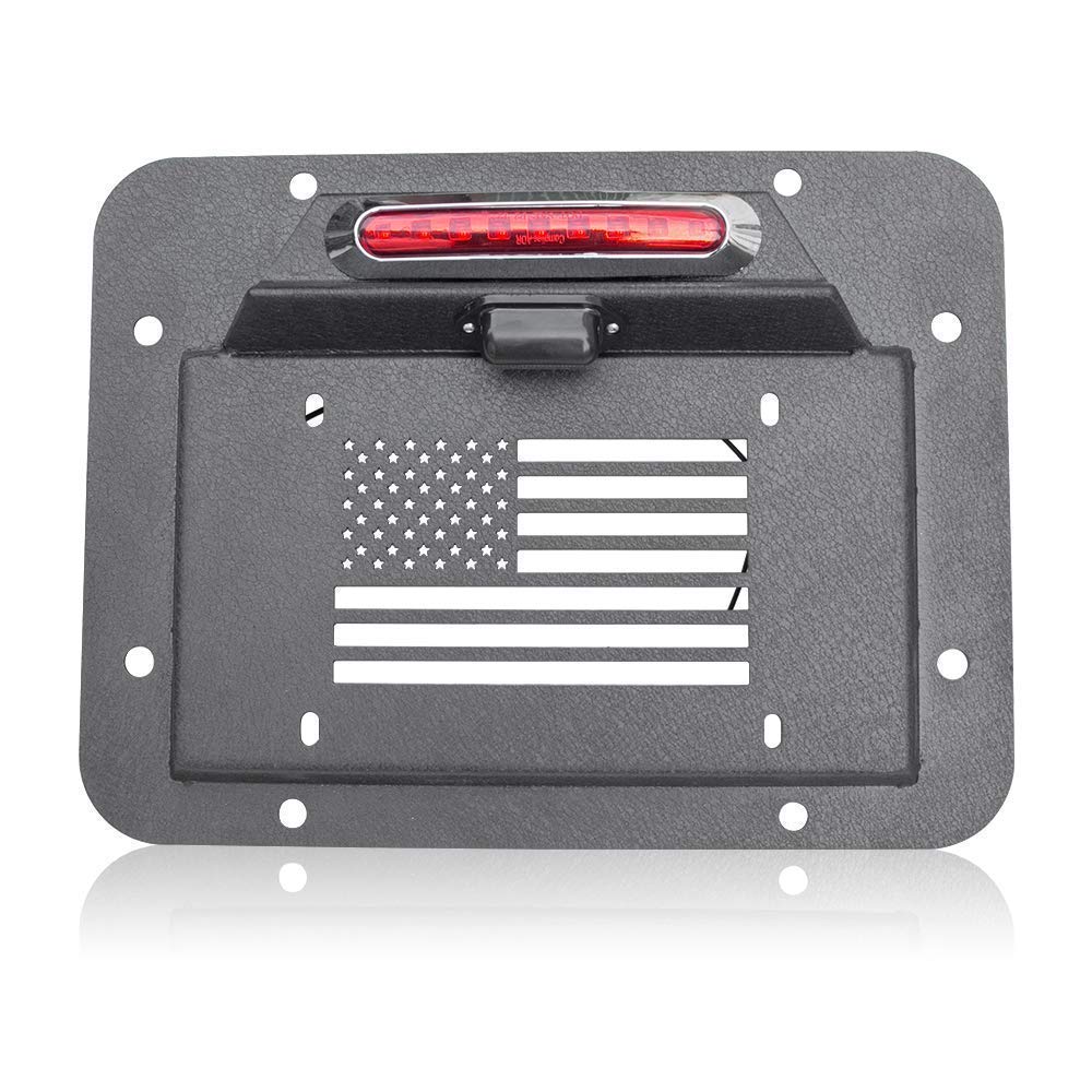 YZONA Spare Tire Delete License Plate Relocation Kit with Plate