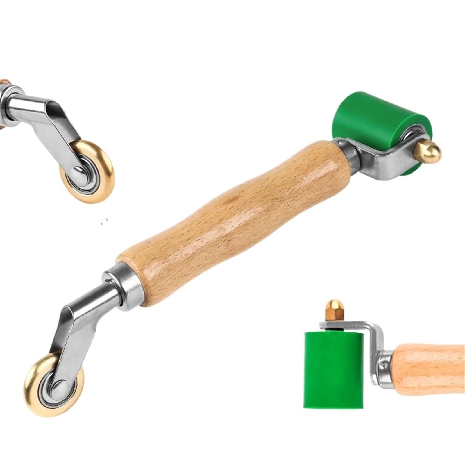 40mm Silicone Handwheel Plastic Welding Gun Roller High Temperature Resistant Seam,PVC/TPO/EPDM Tools Accessories for Single Ply Roofing Tape(Green B)