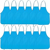 Vista 25 de Delantales de Pintura para Niños 12 Piezas 12 Colores Delantal de Arte Infantil con 2 Bolsillos Espaciosos Delantales para Niños para Actividades
