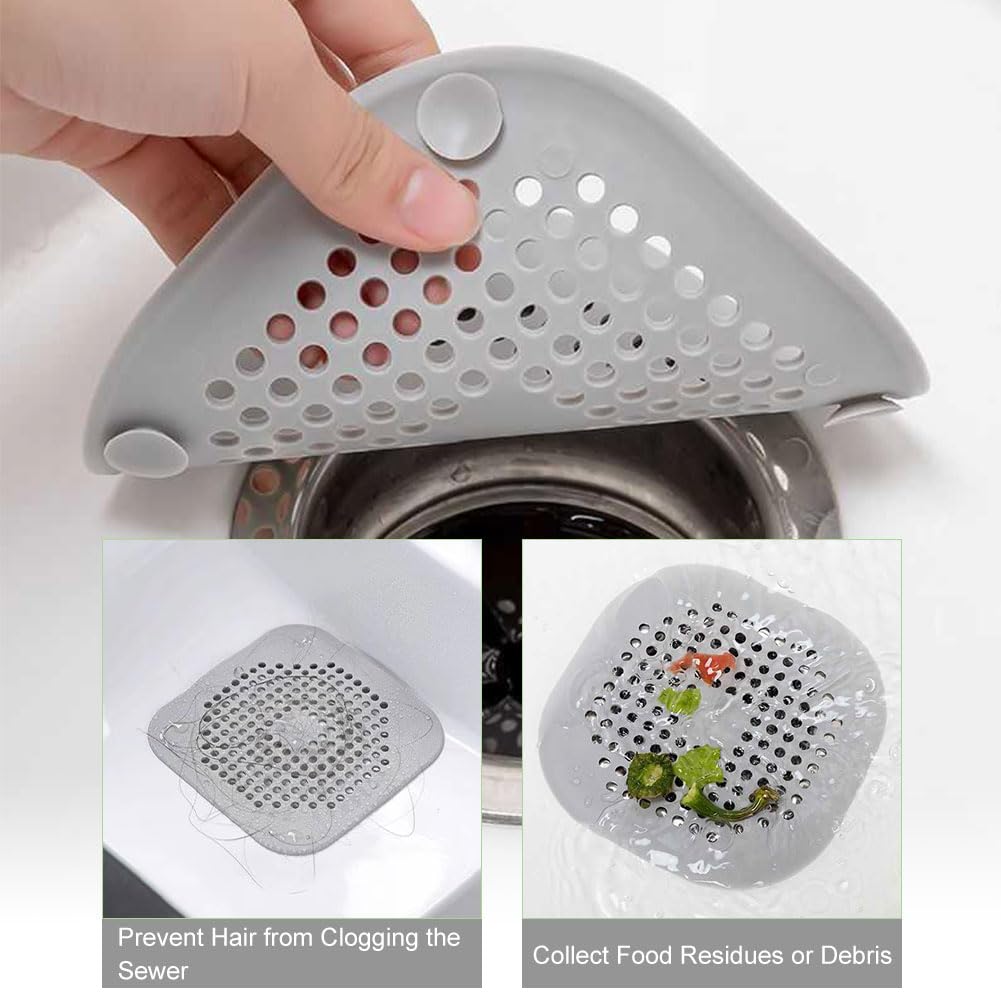 2 Filtri Scarico In Silicone Per Doccia E Lavello - Acchiappa Capelli Antiscivolo, 11x11 Pollici - Foto 8