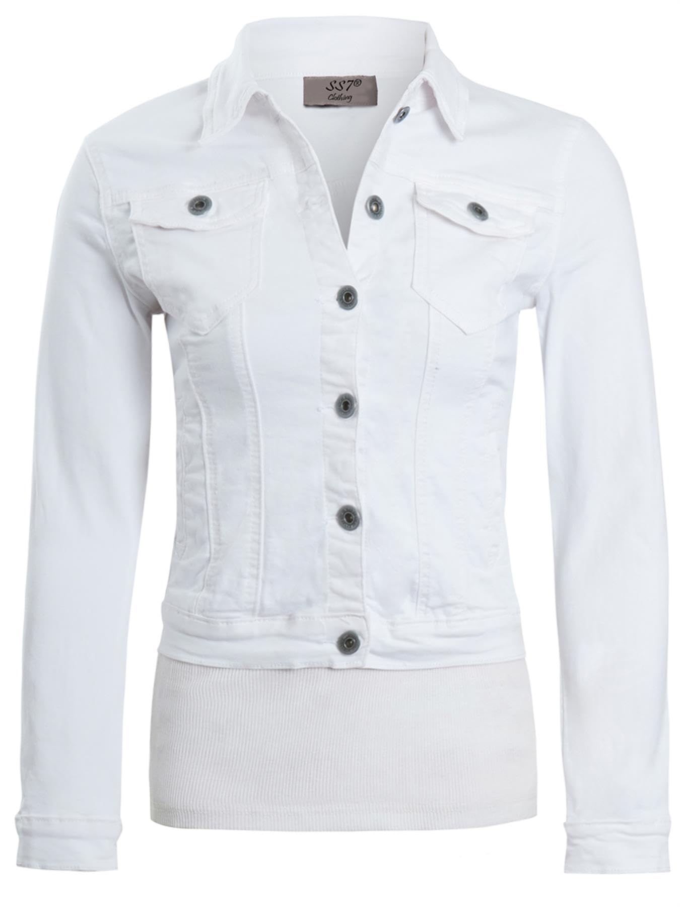 Ss7 Women's White Fitted Denim Jackets