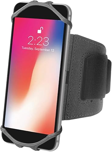 Miniatura 2 de BoxWave Holster Compatible with Huawei Honor 6 Plus - ActiveStretch Sport Armband, Adjustable Armband for Workout and Running - Jet Black