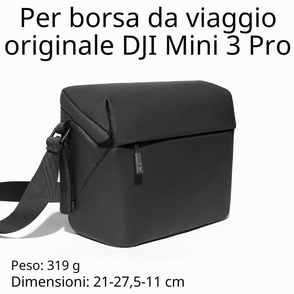 Originale Portatile Caso di Immagazzinaggio Borsa a Tracolla per DJI Mini 3/Mini 3 Pro Accessorie, Nero , 27.5 x 21 x 11 cm, Compatto