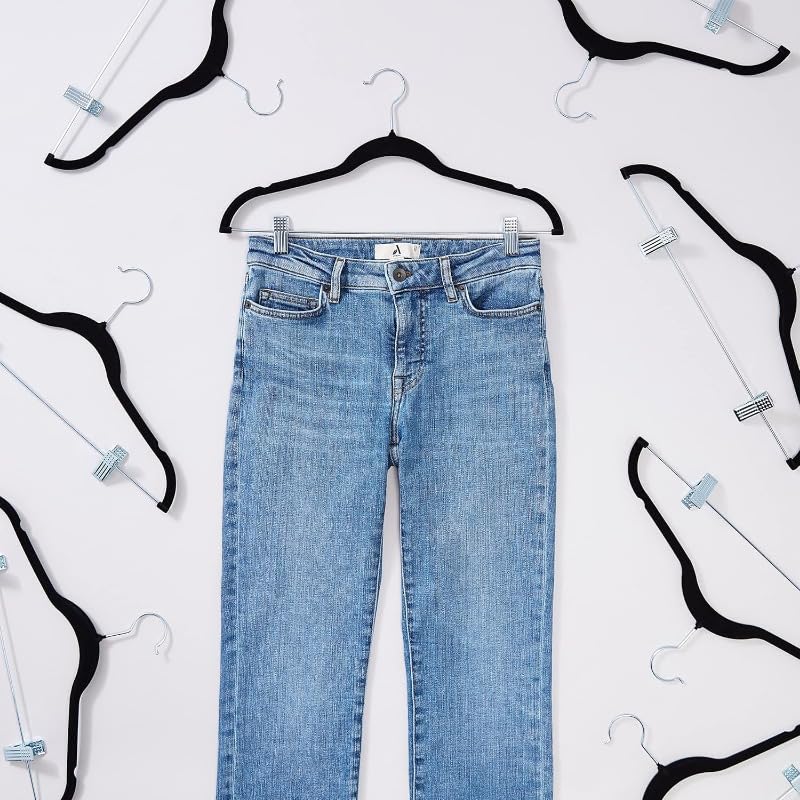 Perchas de Terciopelo Antideslizantes for Faldas con Pinzas (Paquete de 50)