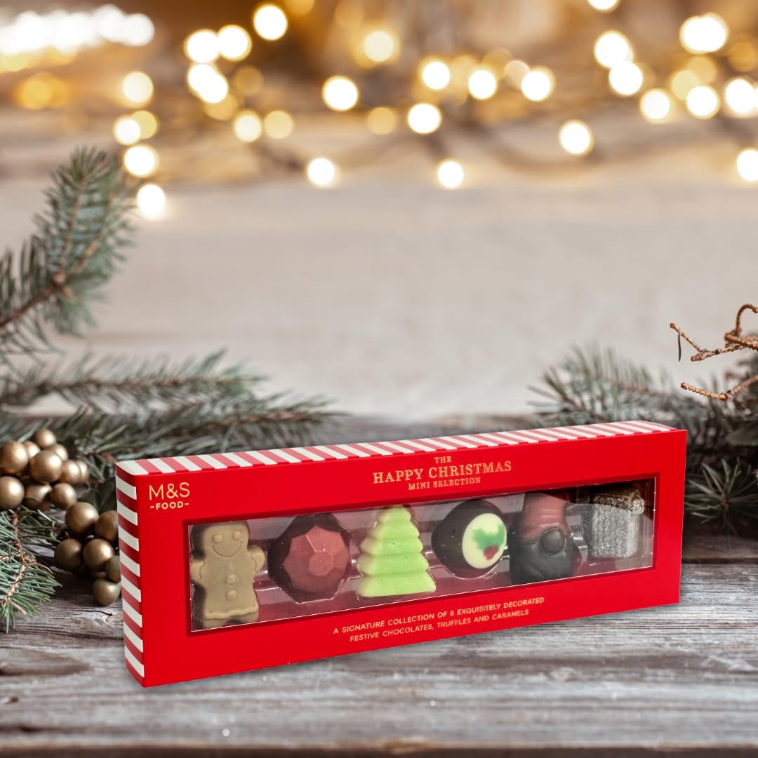Marks&Spencer クリスマスセット M&S Happy Christmas Mini Chocolates Selection 71g, Luxury Festive