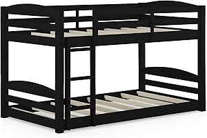 DHP Phoenix Twin Wooden Bunk Bed with Ladder