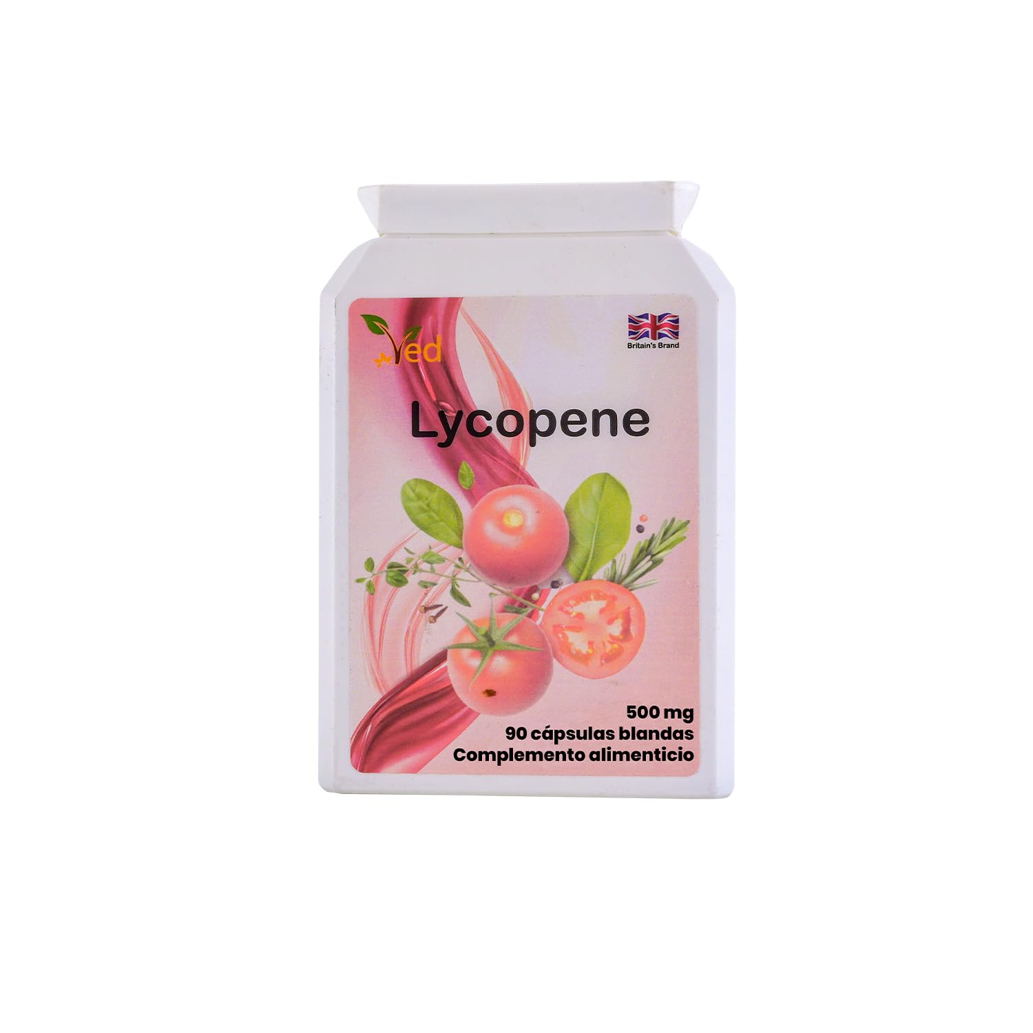 Suplemento de licopeno Ved, favorece el equilibrio energético, sin OMG, alto contenido en licopeno, 500 mg x 90 cápsulas blandas (paquete de 4), suministro para 12 meses