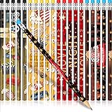 Sherr Movie Night Pencils with Eraser Holiday Pencils Assorted Kids Pencils Birthday Present Party Favor Student Carnival Prize 100th Day of School Office Supply, 4 Style(36 Pieces)