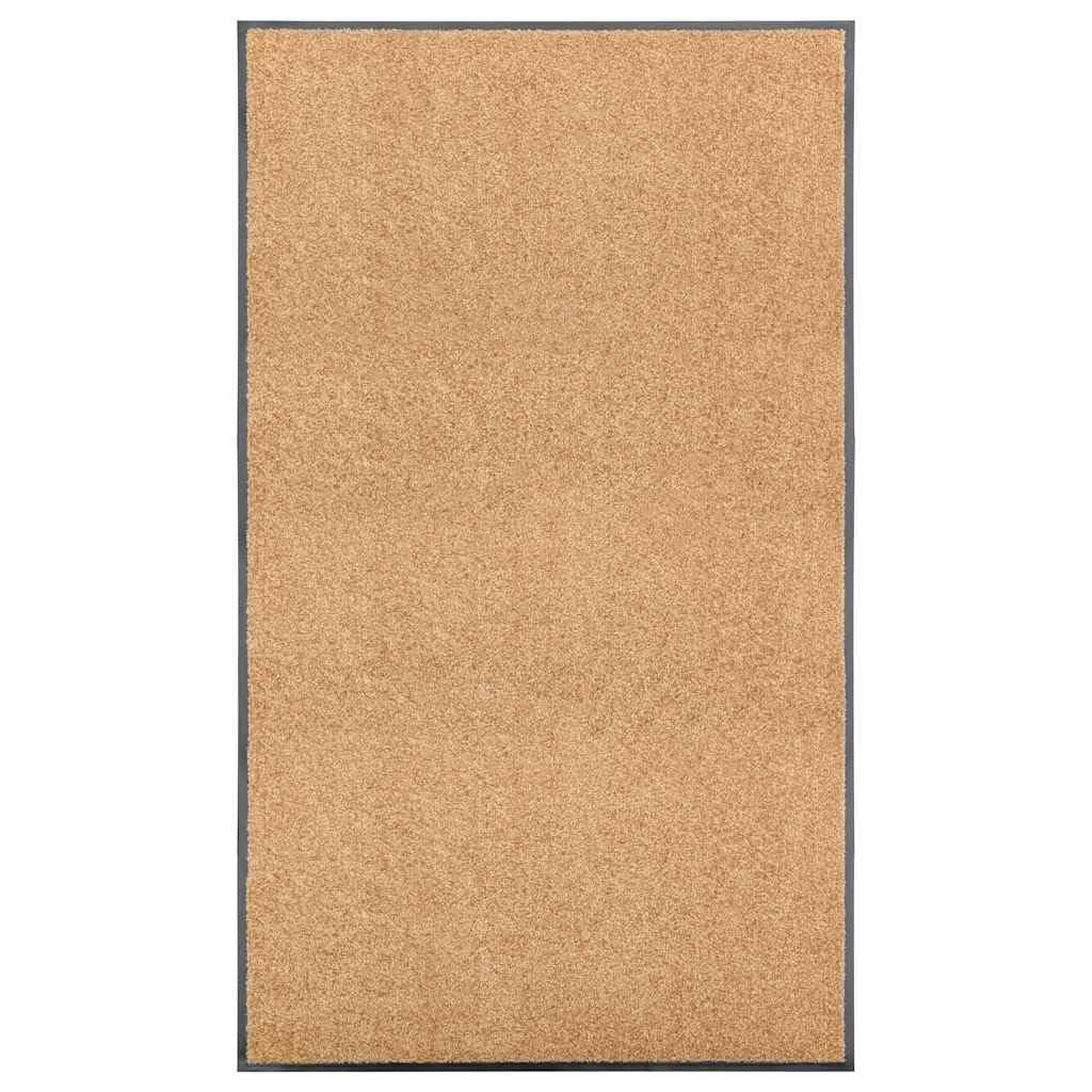 Paillasson lavable crème 90x150 cm grand tapis entrée maison anti-poussière
