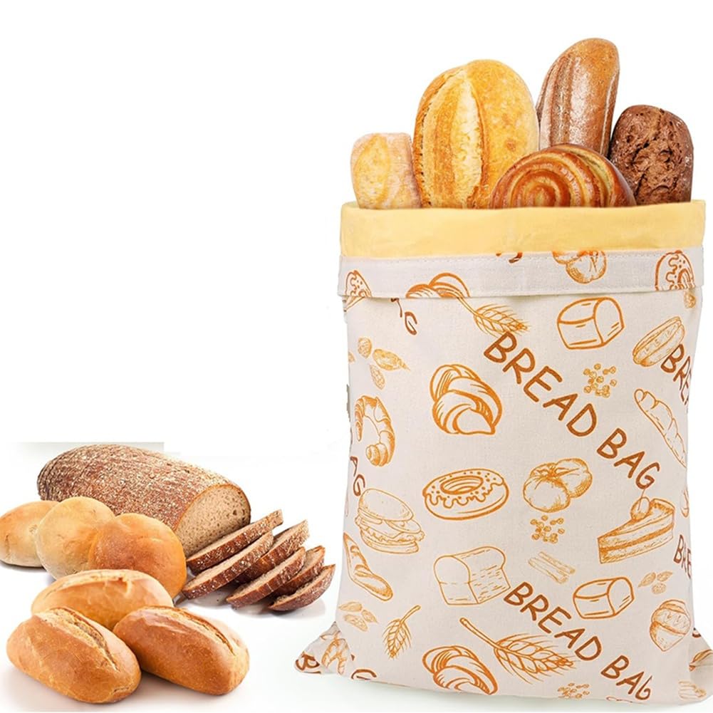 Hndhbfgrt Reusable Beeswax Bread Bags Sourdough Bread Storage Bags Large Homemade Food Grade Cotton Beeswax Breads Bags