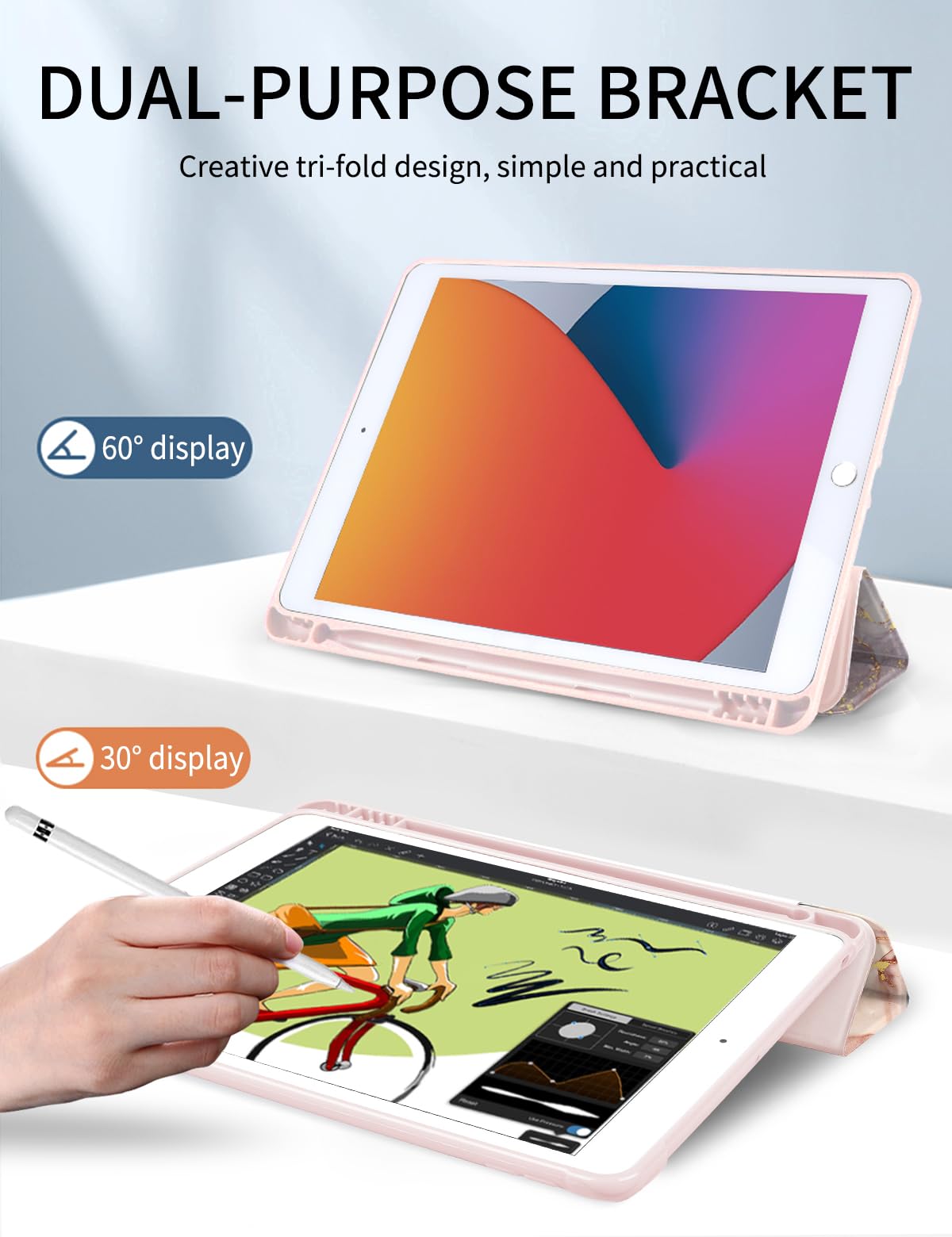 Smart Case per Apple iPad 10,2 9a/8a/7a generazione (2021/2020/2019) - Custodia sottile magnetica con funzione di accensione/spegnimento automatico (nero Smart Case per Apple iPad 10,2 9a/8a/7a generazione (2021/2020/2019) - Custodia sottile magnetica con funzione di accensione/spegnimento automatico (nero
