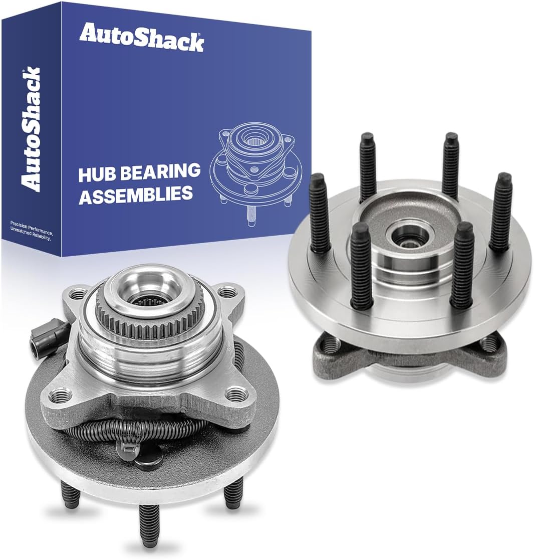 AutoShack Front Wheel Hub Bearing Assemblies Left & Right with ABS Replacement for 2005-2008 Ford F-150 2006-2008 Lincoln Mark LT 2-PC Set