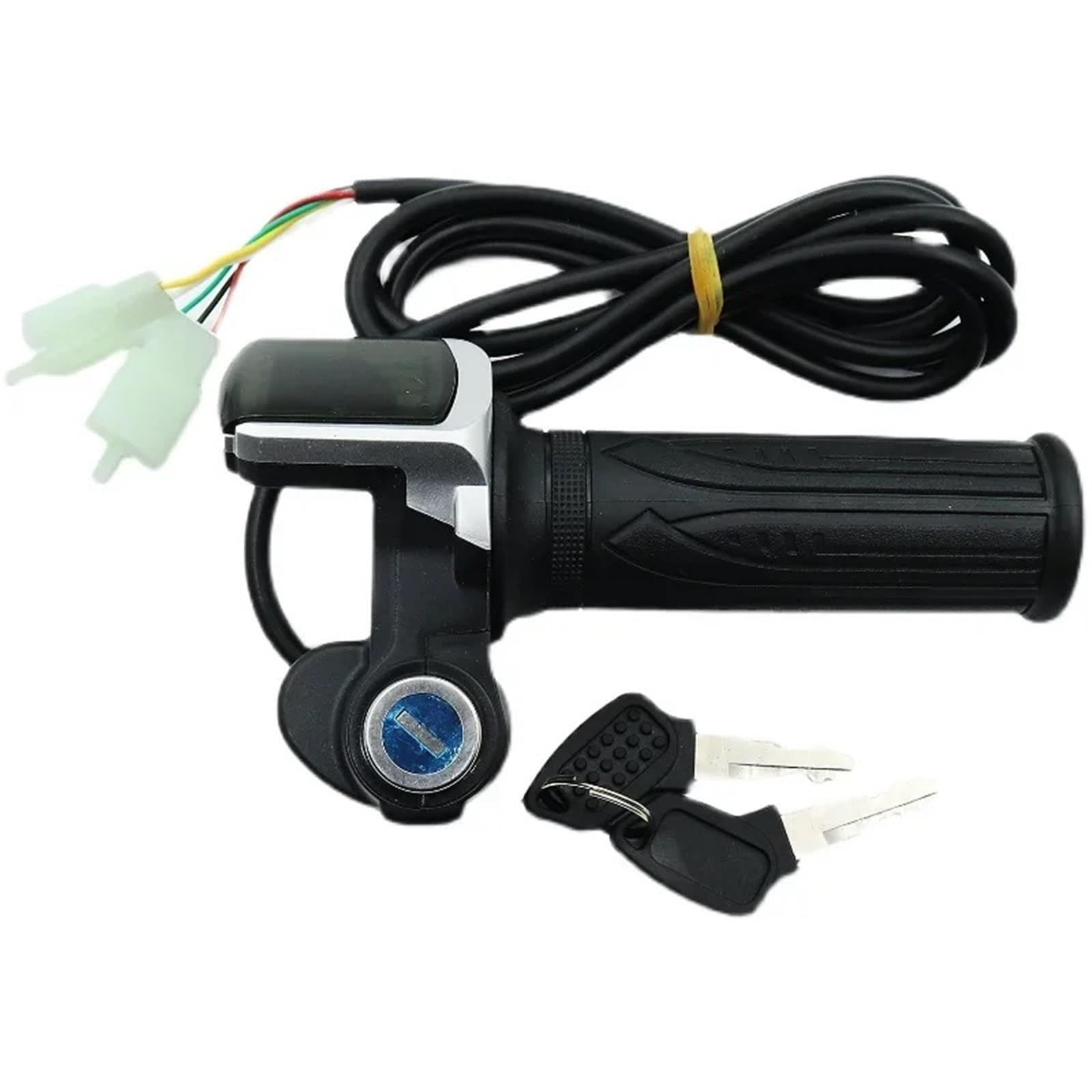 Poignée de régla de la Vitesse de l'accélérateur for vélo et Scooter électrique, 1 Paire, 24V 36V 48V, avec verrouilla à clé, afficha divise la poignée LCD