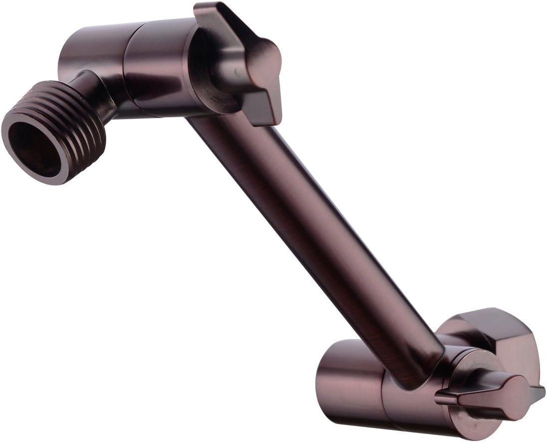 TRUSTMI Adjustable Shower Arm 4 Inch Brass Shower Head Combo Height Adjust Arm Mount Extension, Oil Rubbed Bronze
