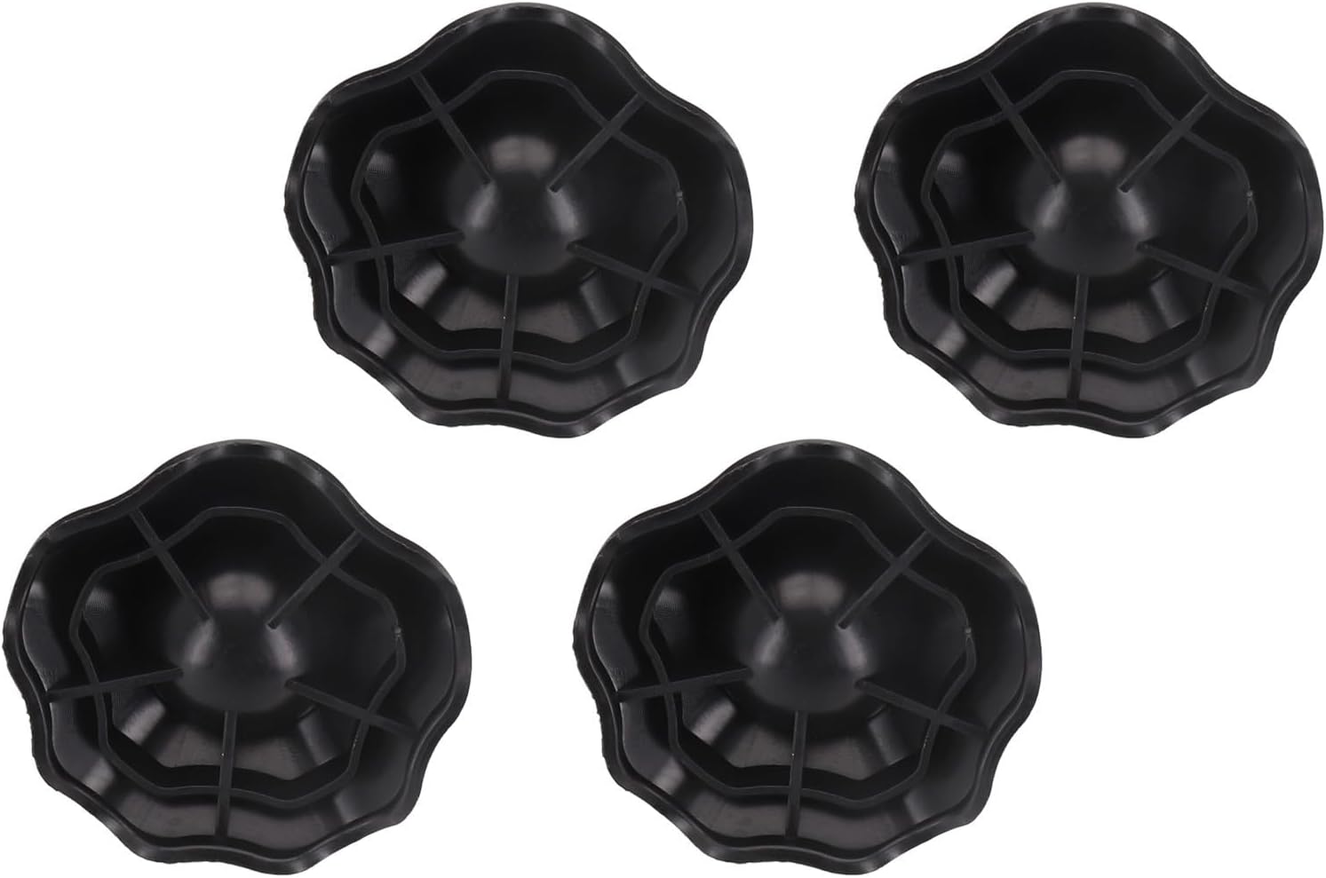 4pcs Chair Leg Protective Covers 14mm, Elastic Feet Mats Outdoor Camping Furniture, Black Floor Protectors to Prevent Scratches