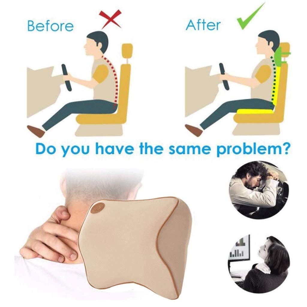Collo Car Pillow, Memory Foam poggiatesta Cuscino Aiuta I passeggeri di riposo for alleviare il dolore al collo e migliorare postura seduta, versione universale for tutti i seggiolini auto