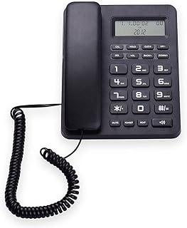 ATAAY Fixed Landline Telephone Corded Telephone Wired Desk Landline Phone with LCD Display Caller ID/Call Waiting Speakerphone Calculator Function