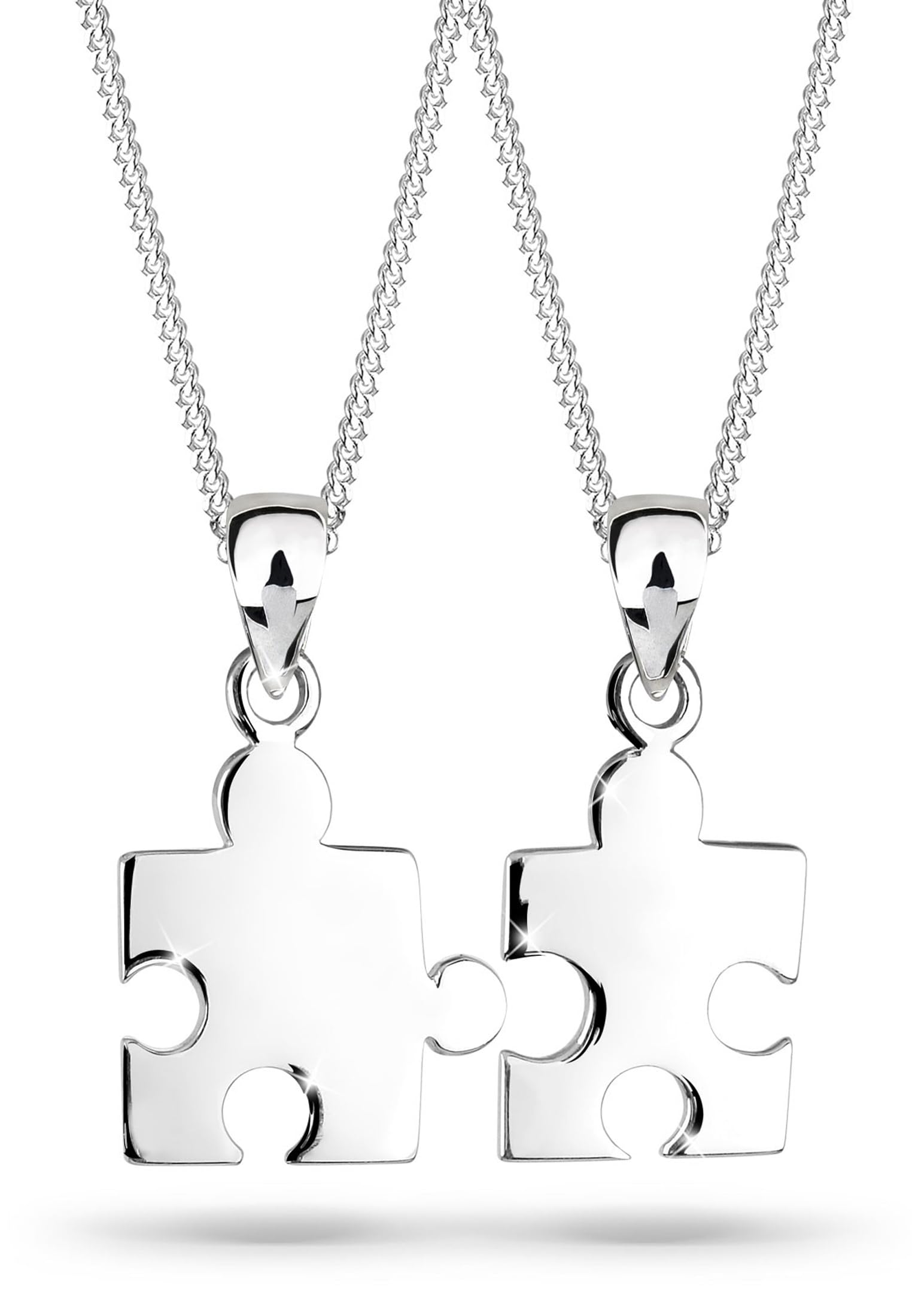 Elli Collana con Pendente da Donna in Argento 925, Placcato Oro, 45 cm