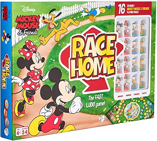 Disney Mickey & Friends Race Home Board Game for Kids Age 4 Years Old +, Multi