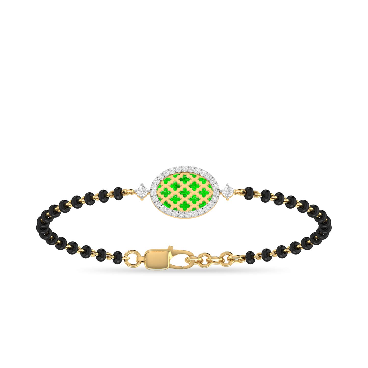 18k (750) Yellow Gold and Solitaire Bracelet for Women