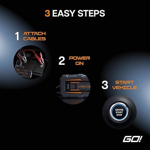 Miniatura 6 de V10 Pro 4000A batería de coche arrancador portátil (10.0L de gas y 8.0L diesel) - Paquete de refuerzo de batería de litio de 12 V con seguridad